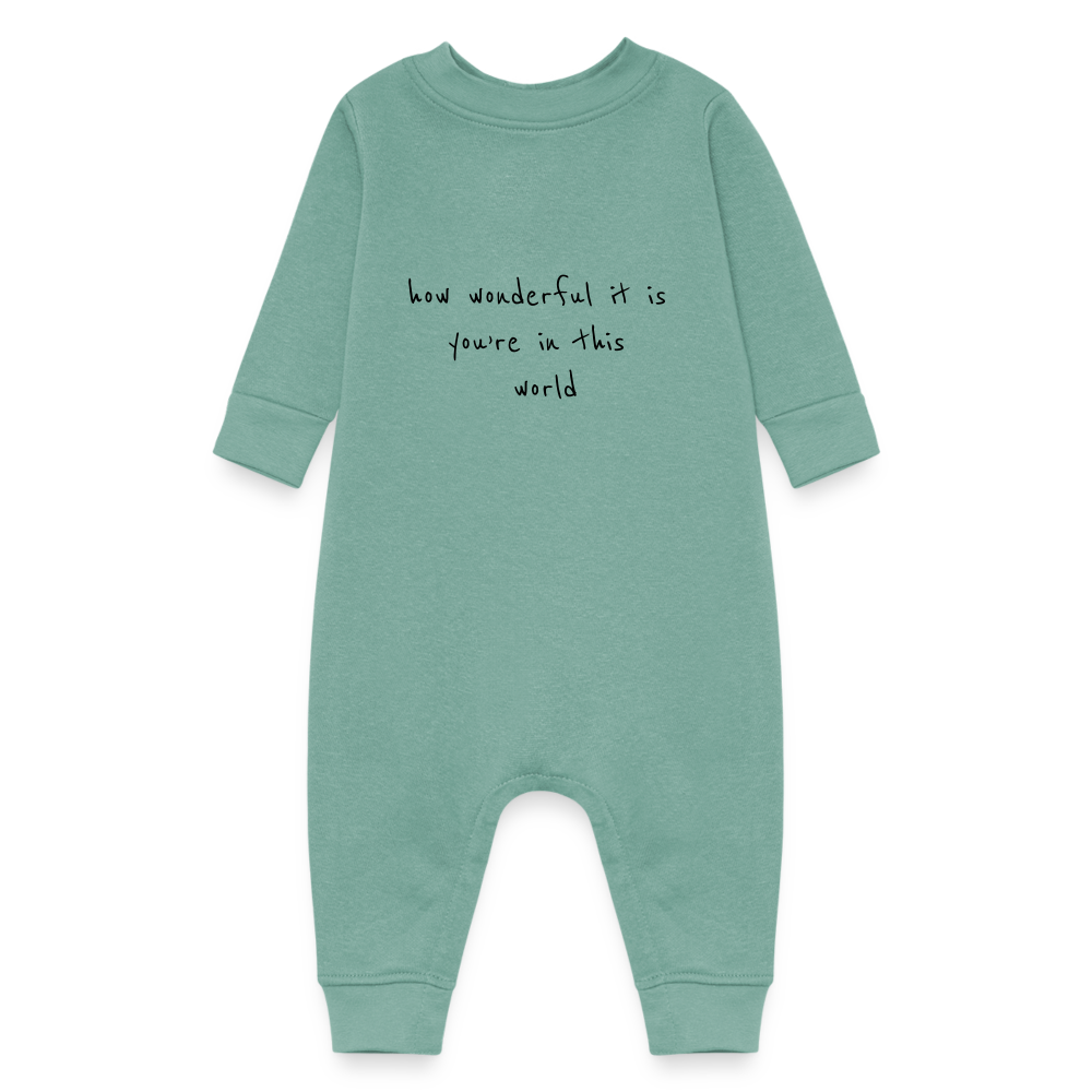 Baby Fleece One Piece - saltwater